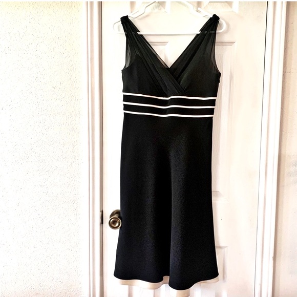 Ann Taylor Dresses & Skirts - Ann Taylor Y2K Babydoll Sheer V-neck Empire Waist Dress Sz 4 Party Silk Dressy
